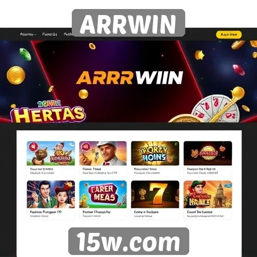 Recursos e funcionalidades do site de jogos ARRWIN